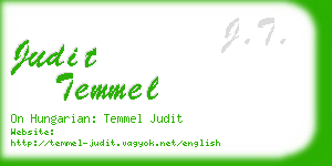 judit temmel business card